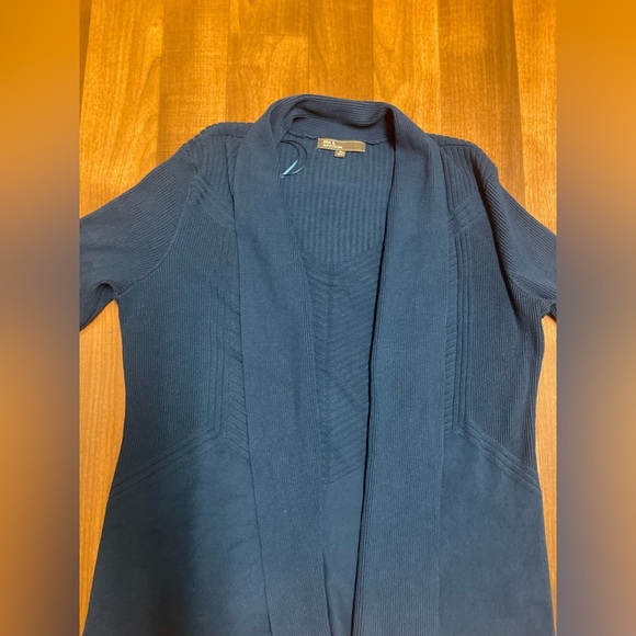 89th & Madison Blue Open Front Cardigan Sweater - Picture 3 of 7